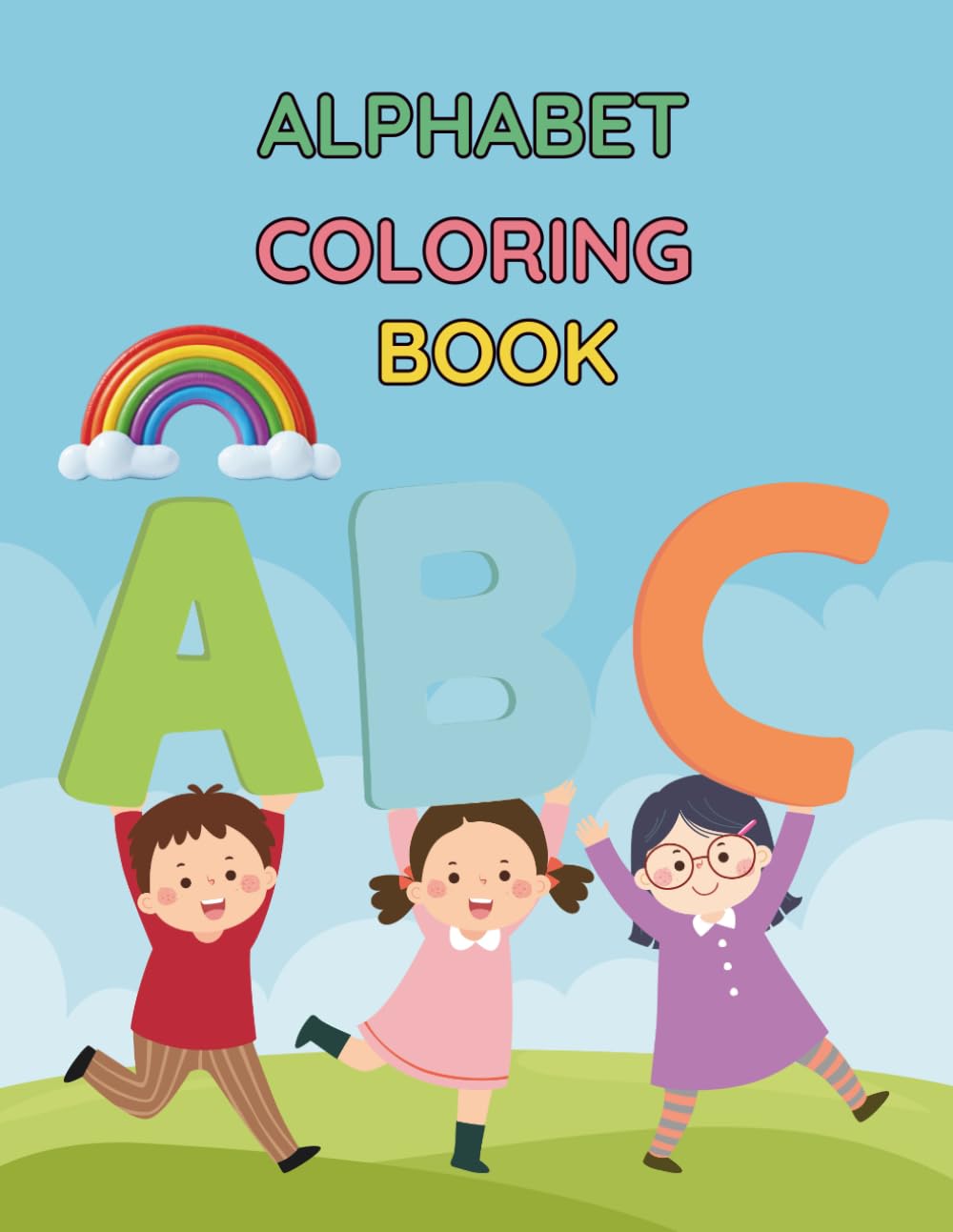 Easy alphabet coloring book: Preschool Book