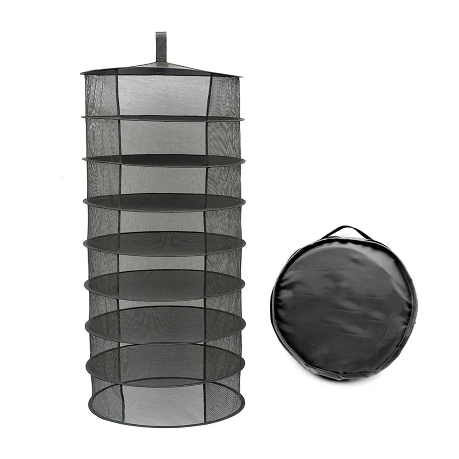 Baynopurin Black Drying Net 4/6/8 Layers Hanging Mesh Dryer Basket