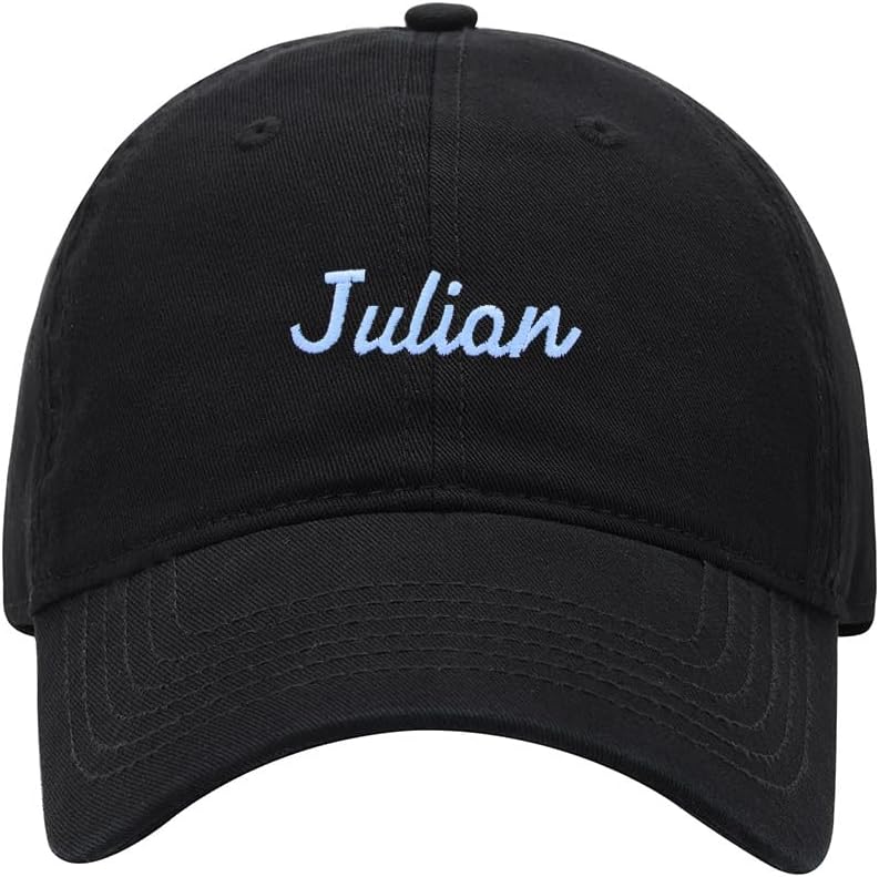 Baseball Cap Men Name Julian Gift Embroidered Washed Cotton Dad Hat Baseball Caps