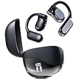 AI Translation Earbuds,Open Ear Buds Language Translator Earphones Real Time with APP, Translating Headphone Bluetooth Earbud with Charging Case,Audifonos Traductores Inglés Español,Black