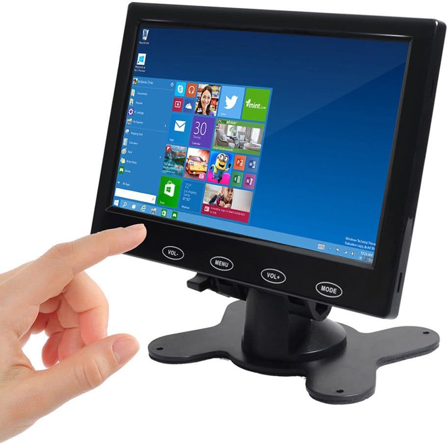 7 Inch Ultra Thin 16:9 HD 800*480 TFT LCD Color Car Rear View Monitor 2 Video Input DVD VCD Headrest Vehicle Monitor Support Audio Video HDMI VGA
