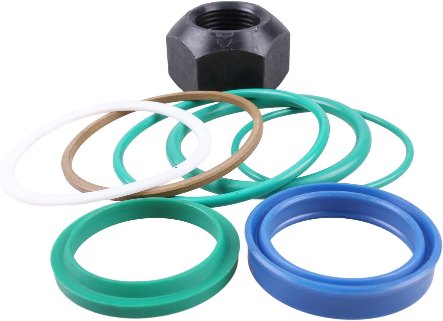 Tilt Cylinder Seal Nut Kit 7199903 Compatible with Bobcat S510 S530 S550 S570 S590 S595 T550 T590 T595 E25 E26 E27 E27Z Compact Track Loader Excavator