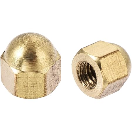 Sourcingmap Acorn Hex Cap Nuts pcs M4 Dome Nuts Brass Hexagon Decorative Cap Nut For Screws Bolts Brass Tone Amazon Co Uk Diy Tools