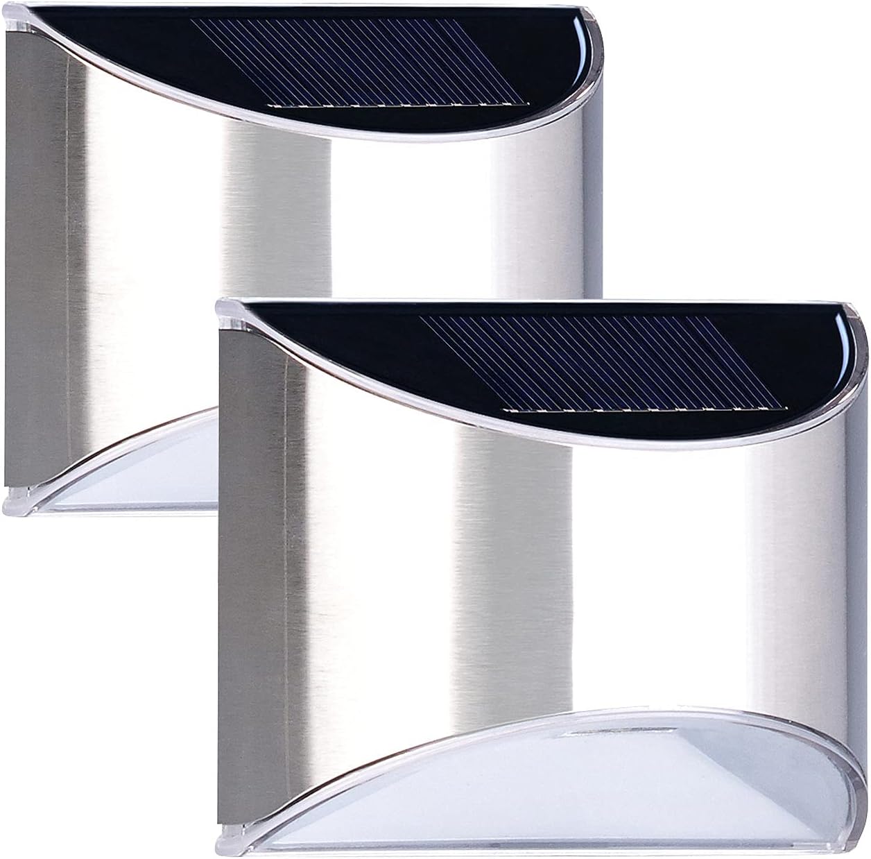 Lunartec Solarlampen 2erSet Elegante SolarLEDWandleuchte für den