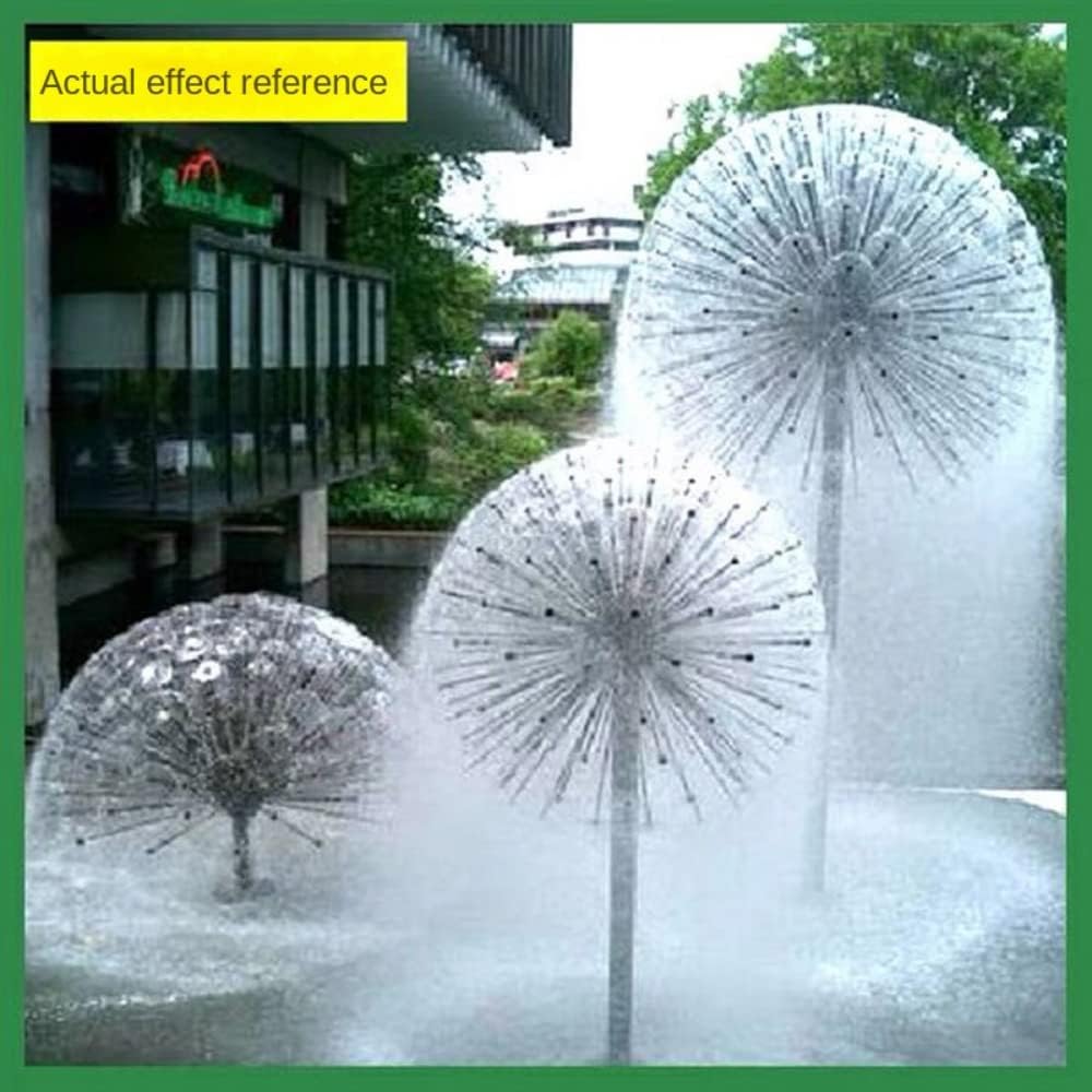 1"1.5"2"3" Fountain Nozzle Crystal Ball Brass And Full Stainless Steel Fountain Nozzle For Fish Pool Garden (3"SS304 ball+SS304 pipe)