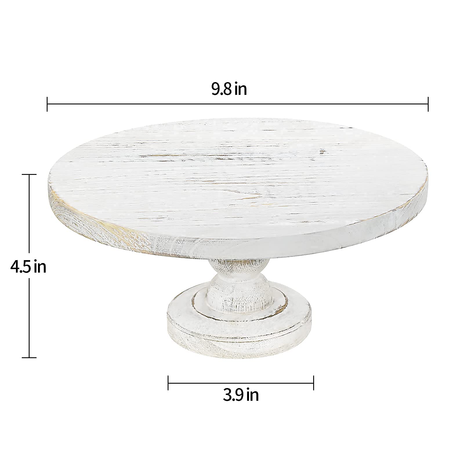 Cake Stand for Dessert Table Set of 2 Wood Cupcake Stand with Round