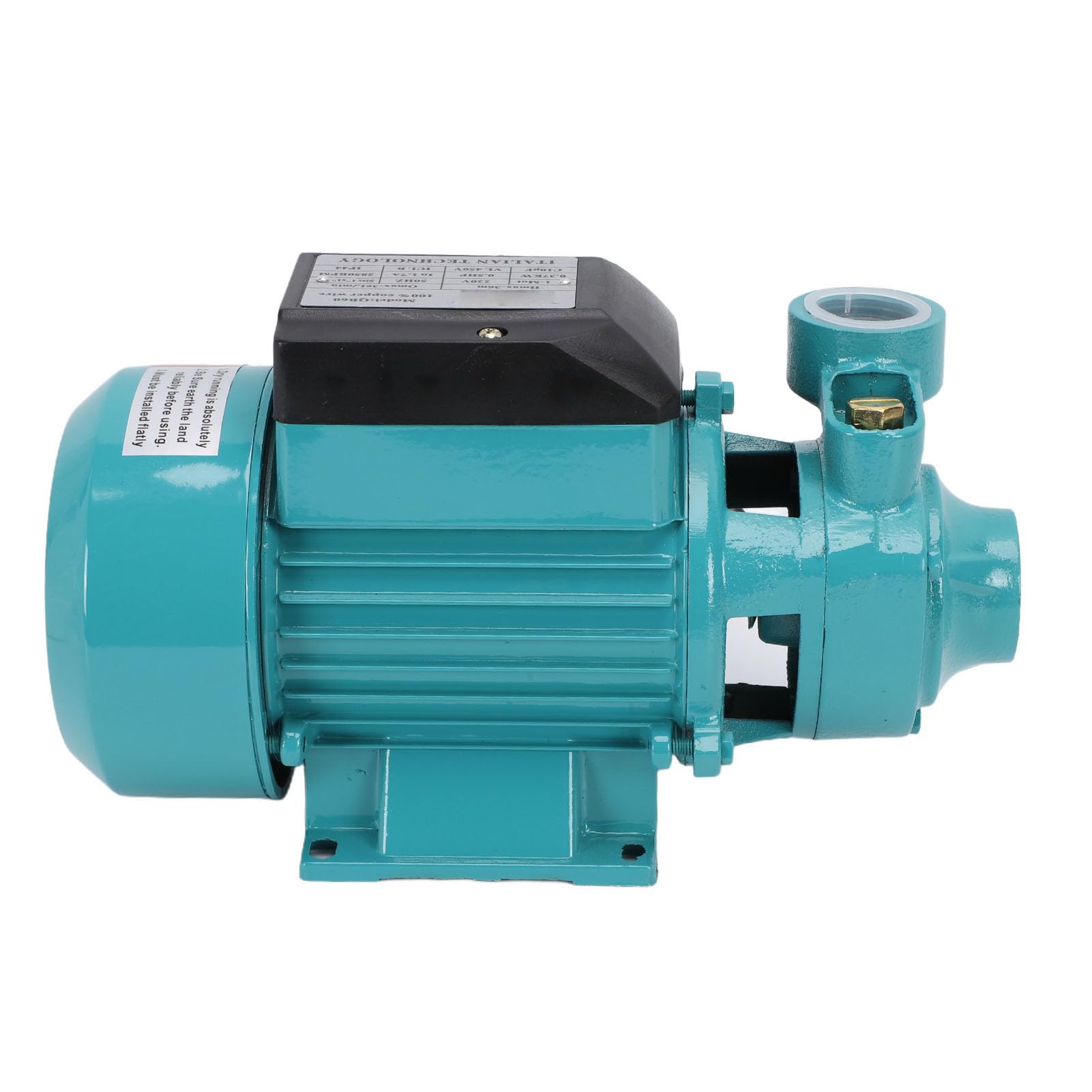 Bomba centrífuga, 0,5 CV, altura de extracción 36 m, caudal 36 l/min, autocebante, doble rodamiento de bolas, para aumentar la presión y riego agrícola.
