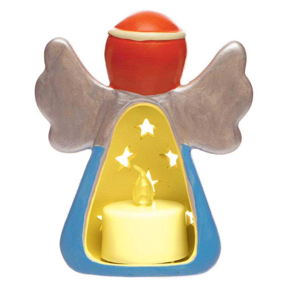 Baker Ross AT137 ceramiczne świeczniki na świeczki typu tealight - 3 sztuki, Boże Narodzenie sztuka i rzemiosło lub P