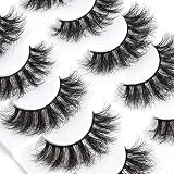 Wleec Beauty 7 Pairs Thick Eyelash Dramatic Full Fluffy False Eyelashes 18mm Handmade 3D Faux Mink L