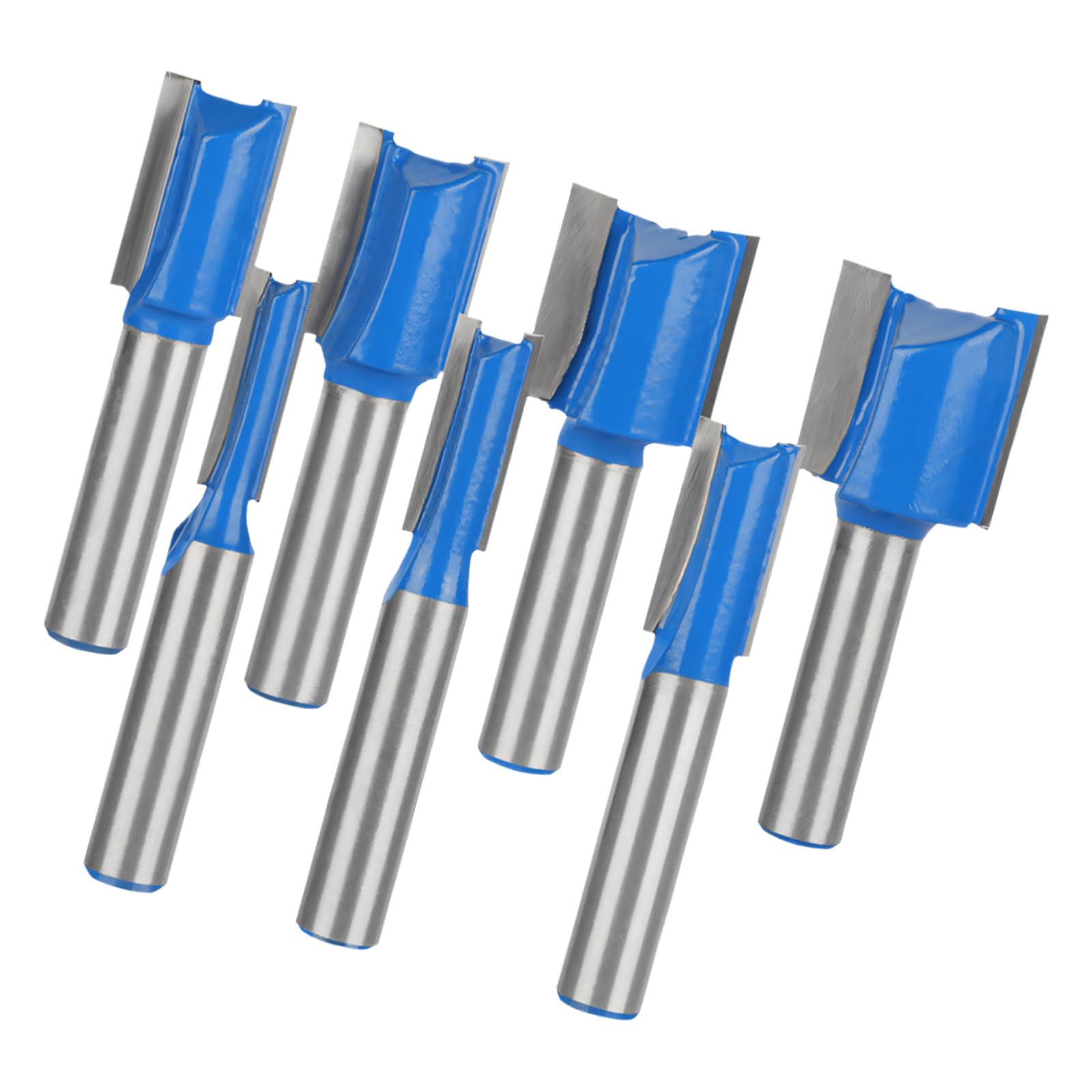 Sturdy 8mm Shanks Double Edges Router Bit Set 7PCS Wood Cutting Equipment for Woodworking and Craft Projects Double Border Router Bit Set for Wood