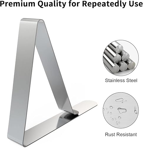 Miniatura 3 de TriPole Paquete de 16 clips grandes para mantel de picnic, abrazaderas de acero inoxidable para exteriores, hogar, cocina, restaurante, boda,