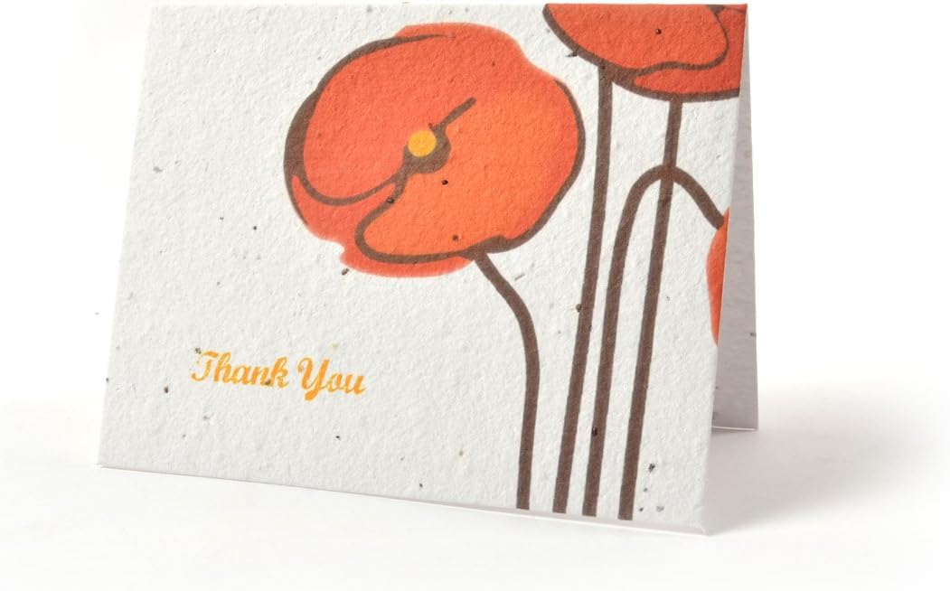 Bloomin Thanks A Bunch Seed Paper Greeting Cards - Poplar (8 Pack)