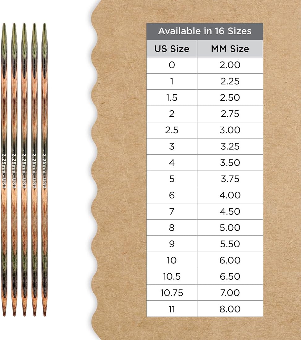 Knitter’s Pride Terra Double-Pointed Needles 6"" (15cm) – US Size 3 (3.25mm)