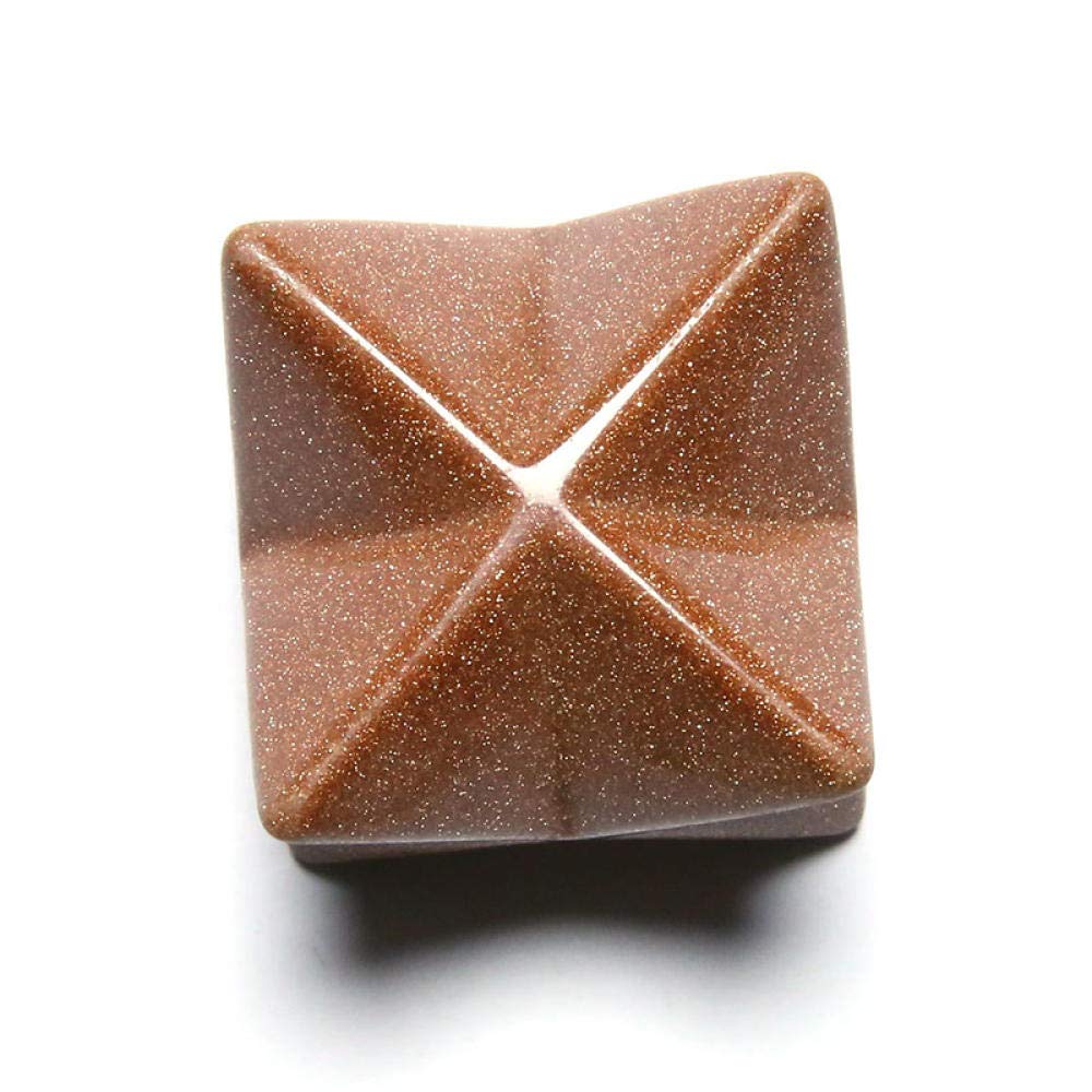 Marrón Oro Arena Piedra Cuarzo Merkaba Tallado hexagrama Estrella de Seis Puntas péndulo Hecho a Mano meditación curación Adorno para el hogar