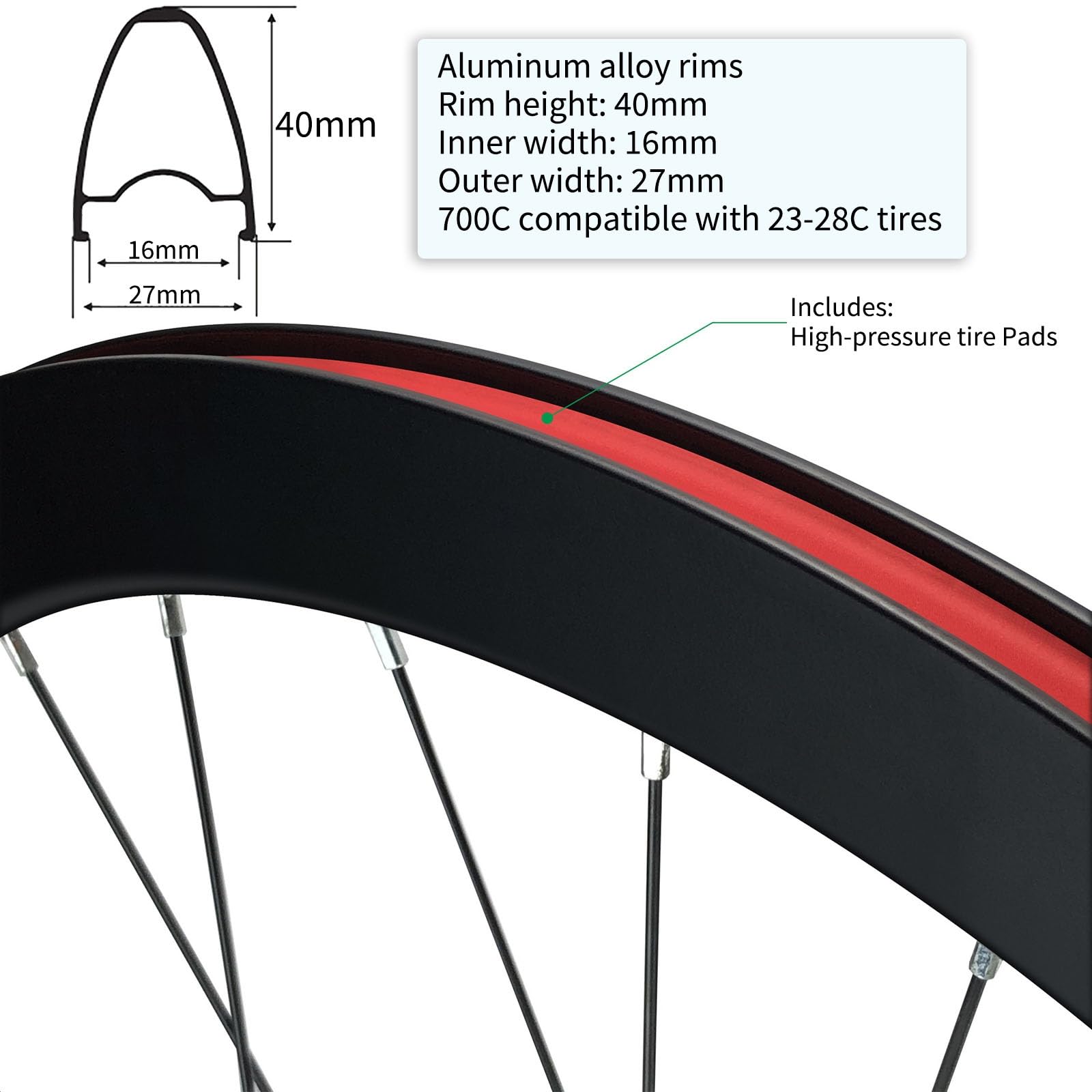 Amazon.co.jp: 700C 固定ギア バイクホイールセット アルミ合金