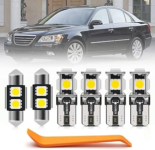 13pcs LED Interior Lights Bulb Kit for Hyundai Sonata 2006 2007 2008 2009 2010 LED Map Dome Trunk License Plate Lights Sup...