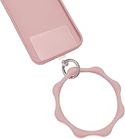 Vista 18 de Correa de silicona en forma de corazón para teléfono, correa de muñeca para teléfono celular con soporte para llavero, universal compatible