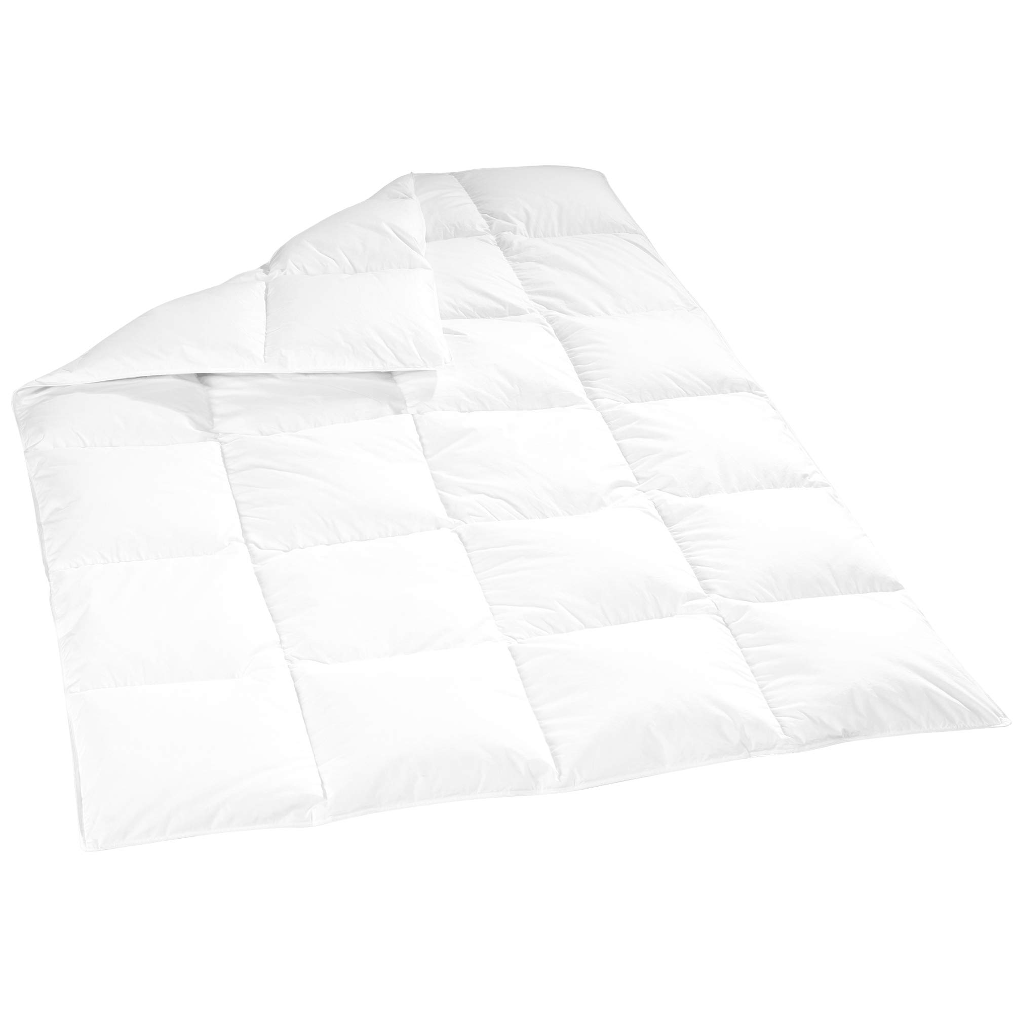 DILUMA Bettenset 2tlg - Federn Daunen Bettdecke 135x200 cm und Kopfkissen 80x80 cm - Premium Bettdeckenset - Bezug aus 100% Baumwolle / 1000g Füllung / ÖkoTex100