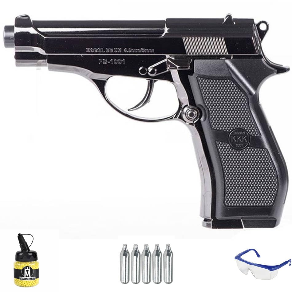 Pistola Hwasan M84 Silver/Bronze NBB CO2 (6mm) | Pistola de Airsoft Calibre 6mm (Arma Aire Suave de Bolas de plástico o PVC). Sistema: CO2-3,5J