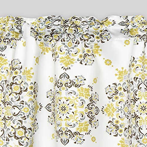Inselnwald Floral Medallion Pattern Valance Curtains Thermal Insulated Energy Saving Window Valance For Living Room Kitchen Rod Pocket Valance 52 By 18 Inch Yellow #TOP5