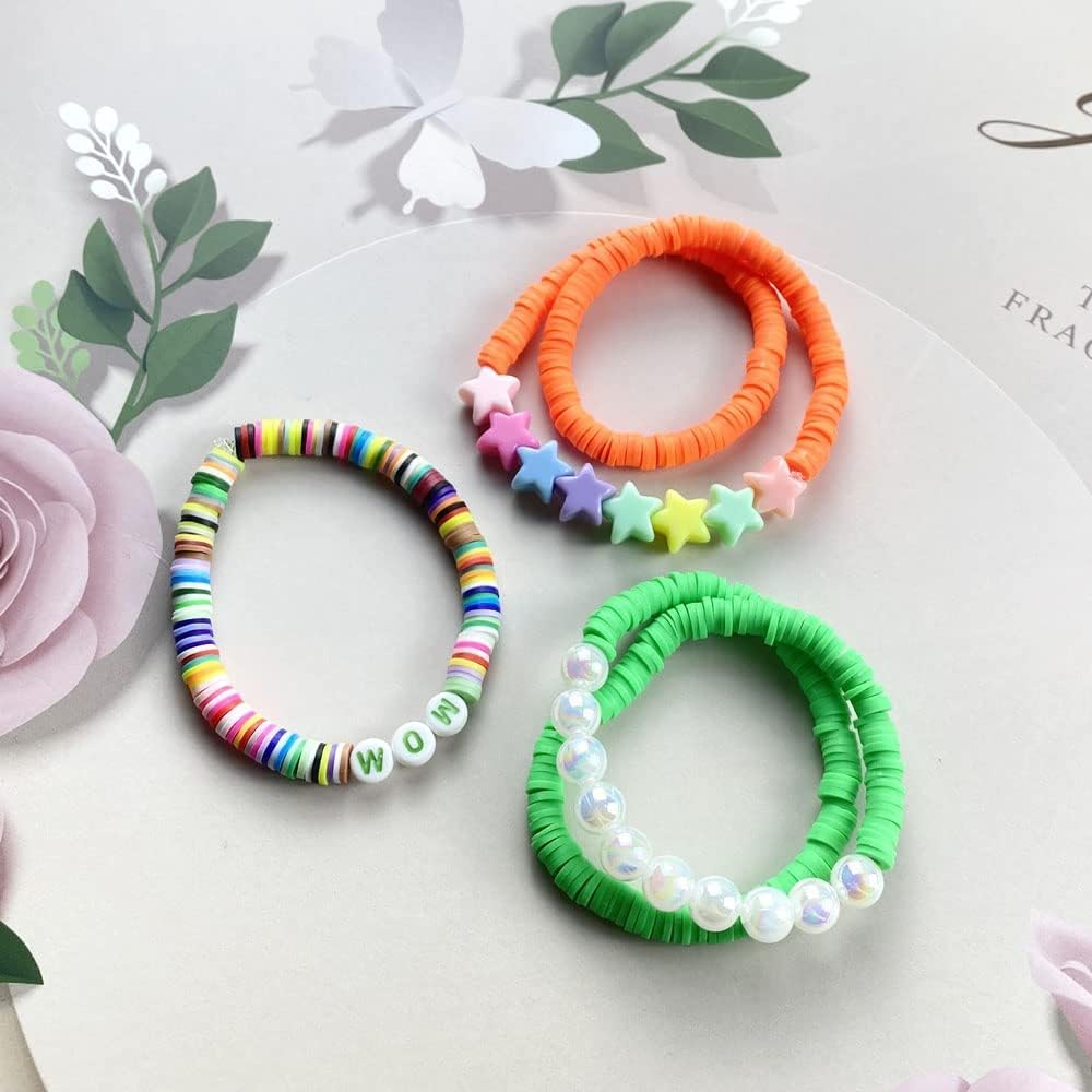 5000pcs Yellow Clay Beads Polymer Clay Heishi Flat Round Spacer Beads for Bracelets Earring Necklace Making DIY Handmade Craft, 6mm - Image 6