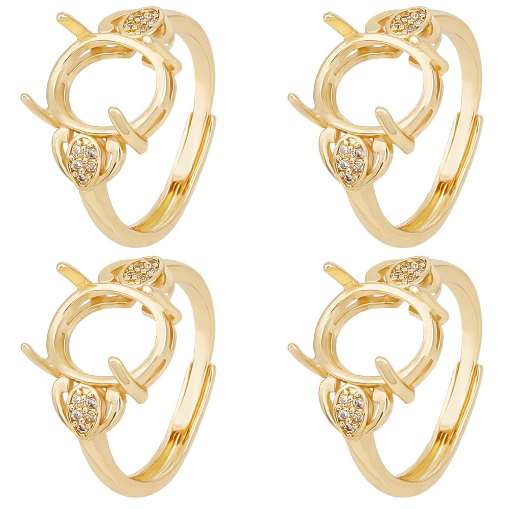 Beebeecraft 1 Boîte De 4 Bagues Argents Sterling 925 Perles