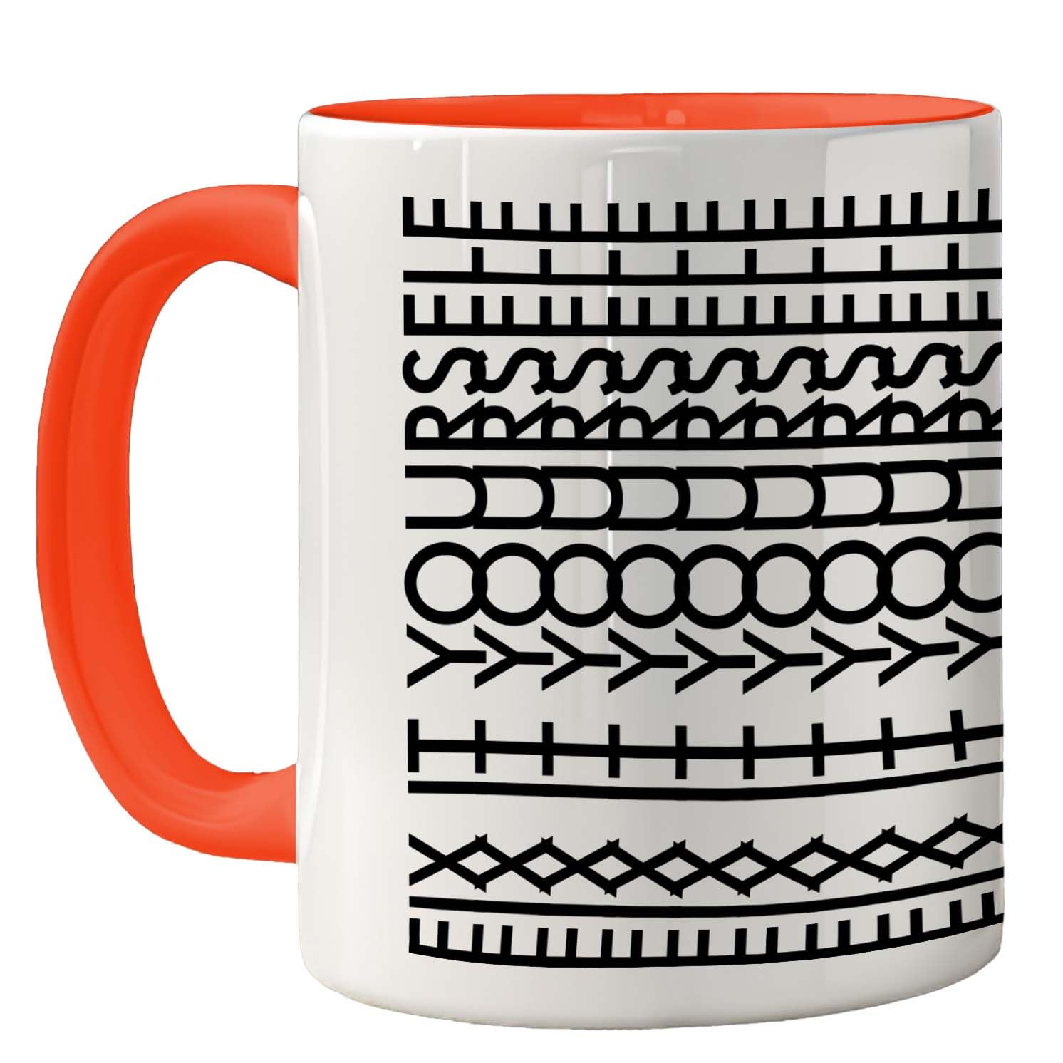 Funny Mug for Men Women - Fix It Yourself - Rude Sarcastic Slogan Gifts for Work Colleagues, Crude Fun Novelty Joke Gag Gift Humour Birthday Friends, 11oz Orange Ceramic Premium Mugs Cup