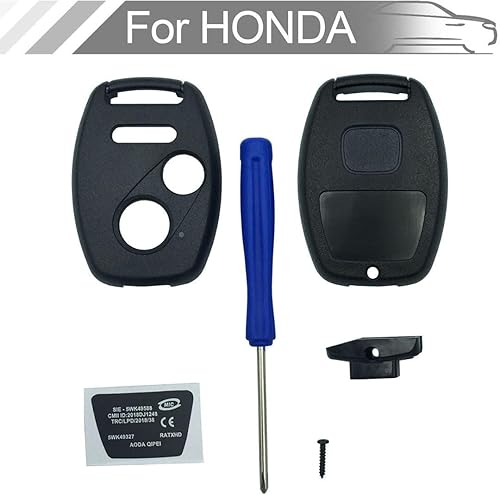 Miniatura 2 de Funda para llavero Honda CR-V Odyssey Accord Crosstour Civic CR-Z, repuesto sin llave con destornillador (2+1 botón, 1 unidad)