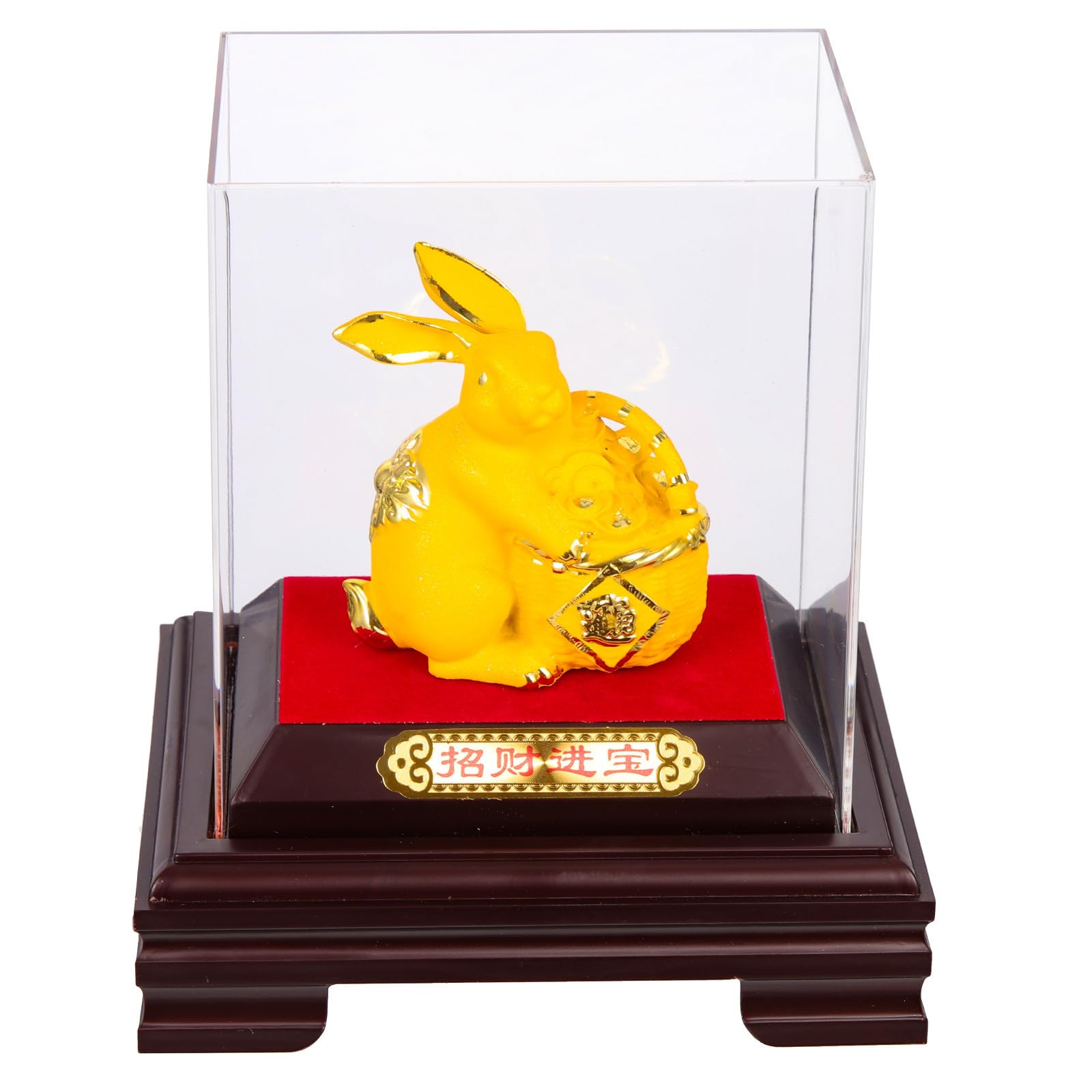 Figurine lapin en résine or, le cadeau de décoration idéal pour la maison