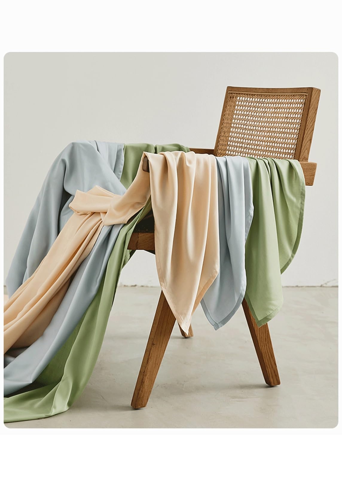 RUZGAR Sábana Encimera Tencel Lyocell Eucalipto Sábana Plana Suave de Lujo Refrescante Transpirable Sedosa Sábana Encimera para Cama de 90-100 150-180 200(Yellow,245x270cm)