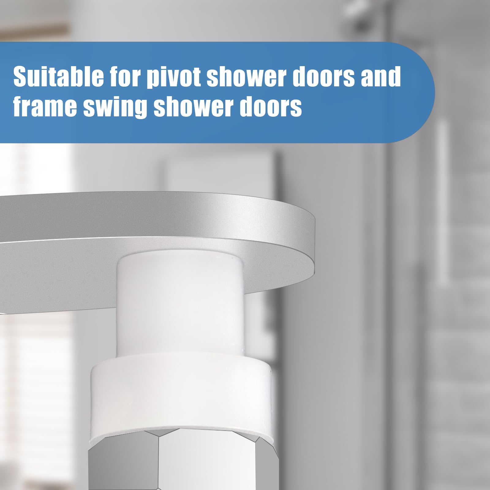 Replacement Pivot Bushing For Framed Swing Shower Doors - White Plastic - View #3