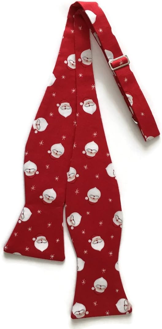 Mens Self-Tie Christmas Cotton Bow Tie – Classic Holiday Prints