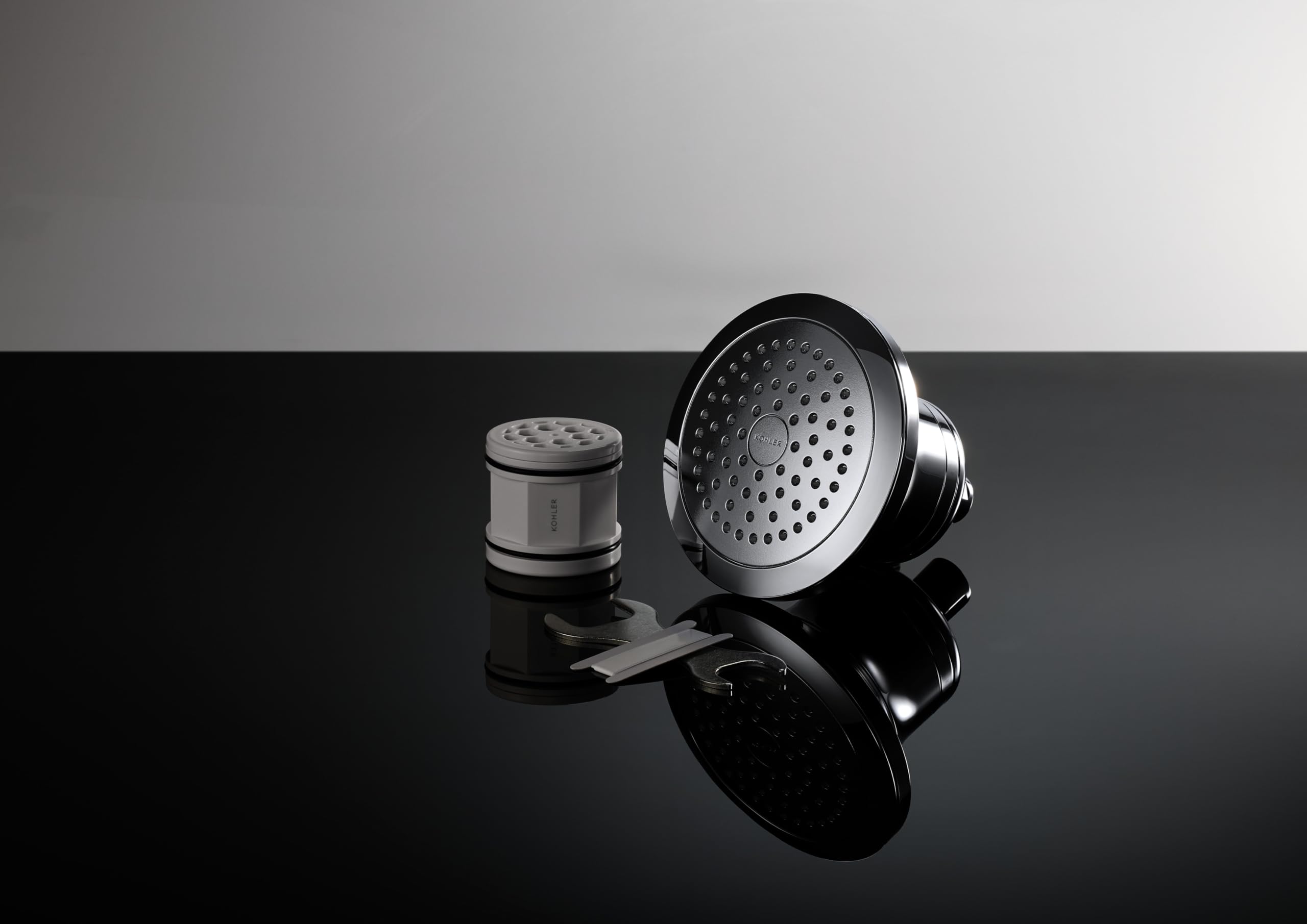 KOHLER K-33632-NA Cinq Filtered Shower Head Replacement Filter, Reduces Chlorine and Skin Irritation, Improve Hair and Skin