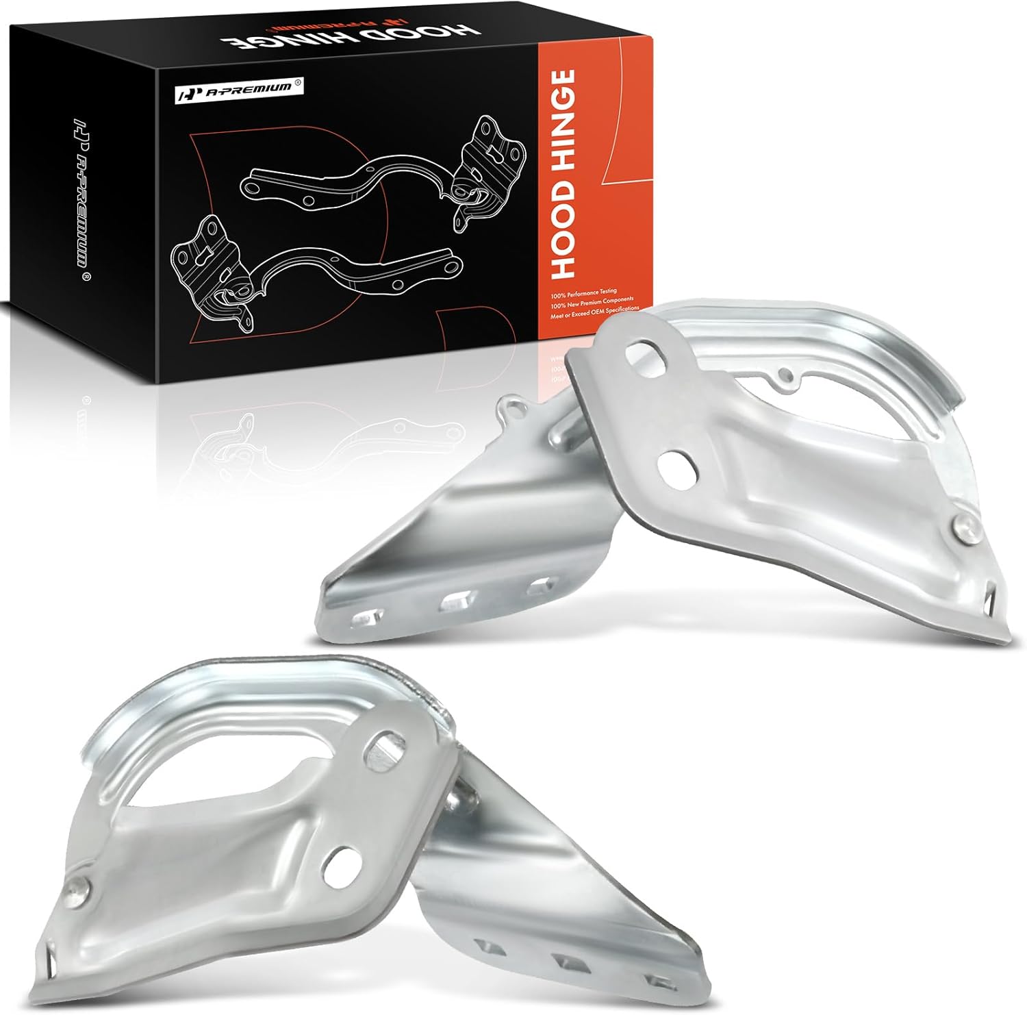 A-Premium Driver and Passenger Hood Hinges Compatible with Ford Escape & Lincoln MKC, 2017-2019, Set of 2 Front Left and Right Side Hood Hinges, Replace# GJ5Z16796A, GJ5Z16797A