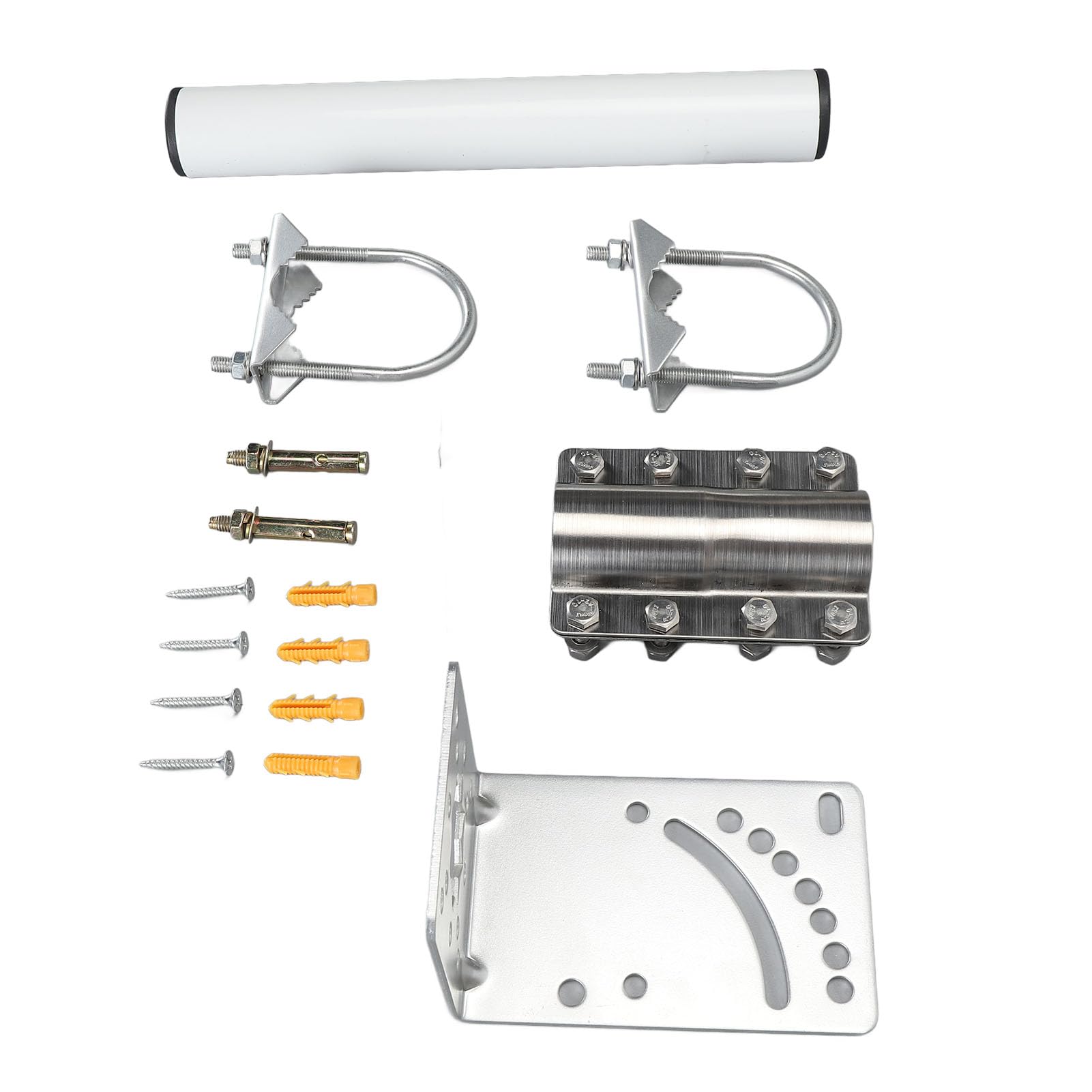 Alomejor Satellite Internet Mount Kit, Adjustable Weatherproof Design | Robusta struttura in acciaio inossidabile, sostiene fino a 110 libbre, adatto per uso esterno, adatto per parabola V2