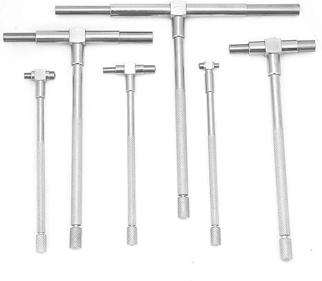 6 pièces ensemble de jauges télescopiques micromètre mesure alésage ingénieurs Kit 8-150mm outil épaissi acier précision jauge télescopique  1420