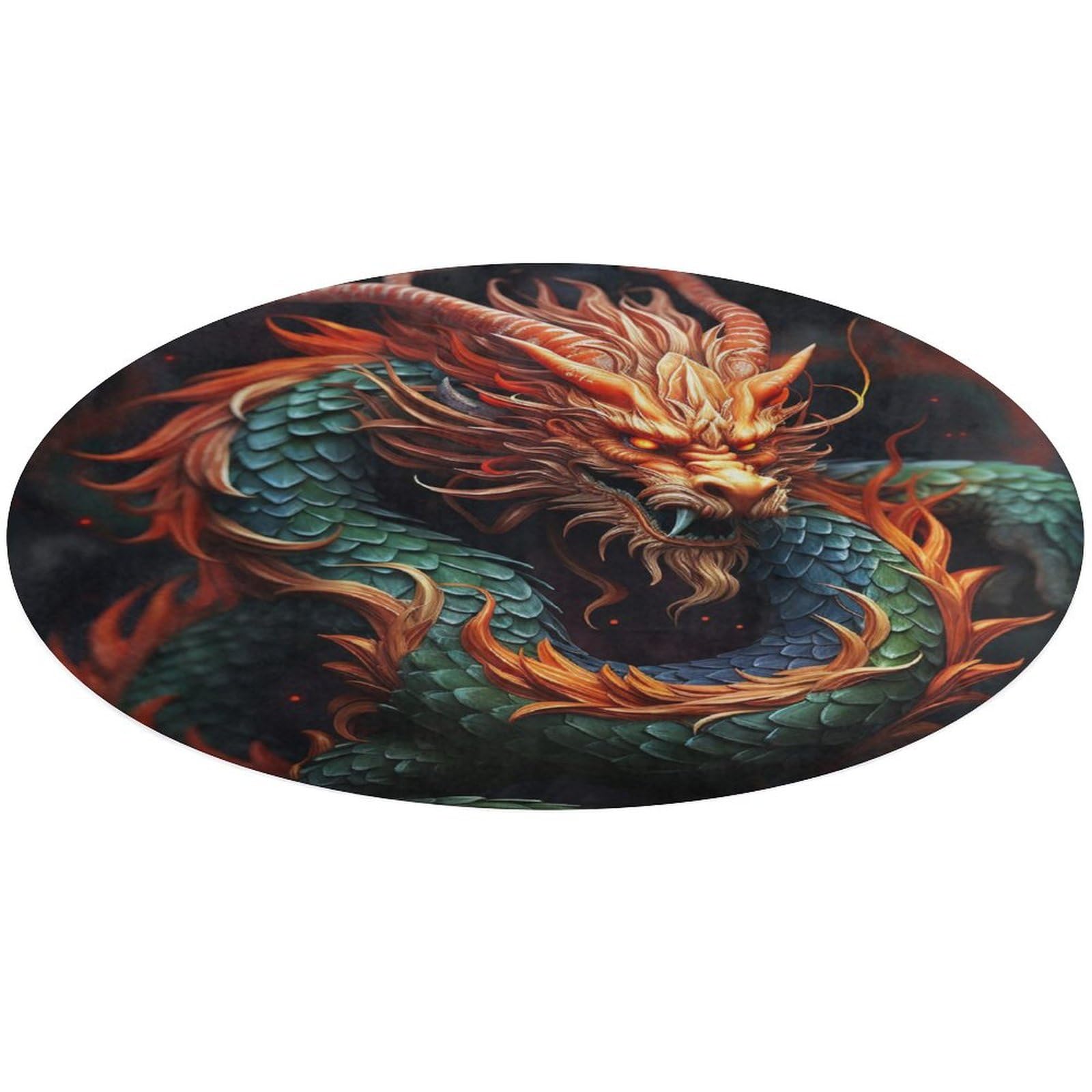 Alfombra de cocina con diseño de dragón para comedores modernos