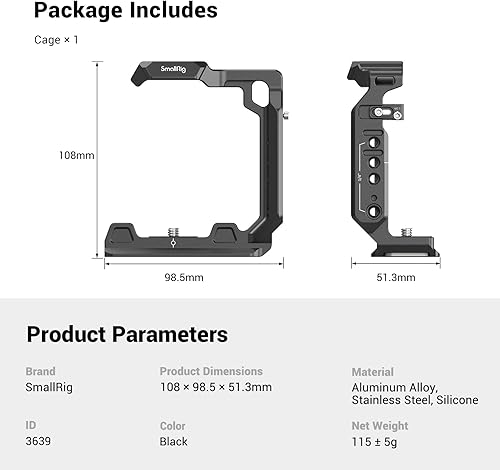 Miniatura 7 de SmallRig Media jaula para cámara Sony Alpha 7 VAlpha 7R VAlpha 7 IVAlpha 7S IIIAlpha 1Alpha 7R IV - 3639