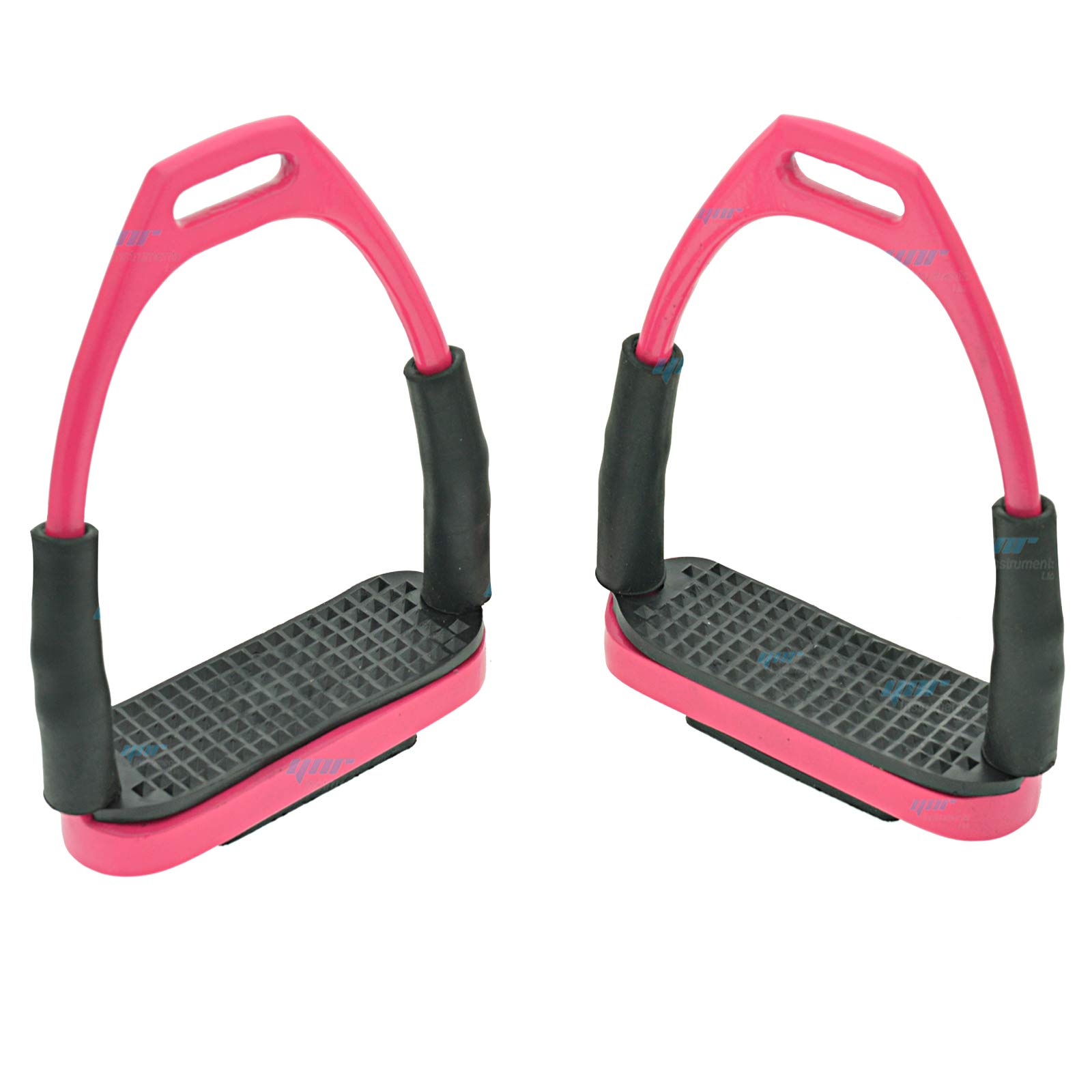 YNR ® Estribos de seguridad flexibles Equitación Bendy Irons S. Acero Rosa 4.75