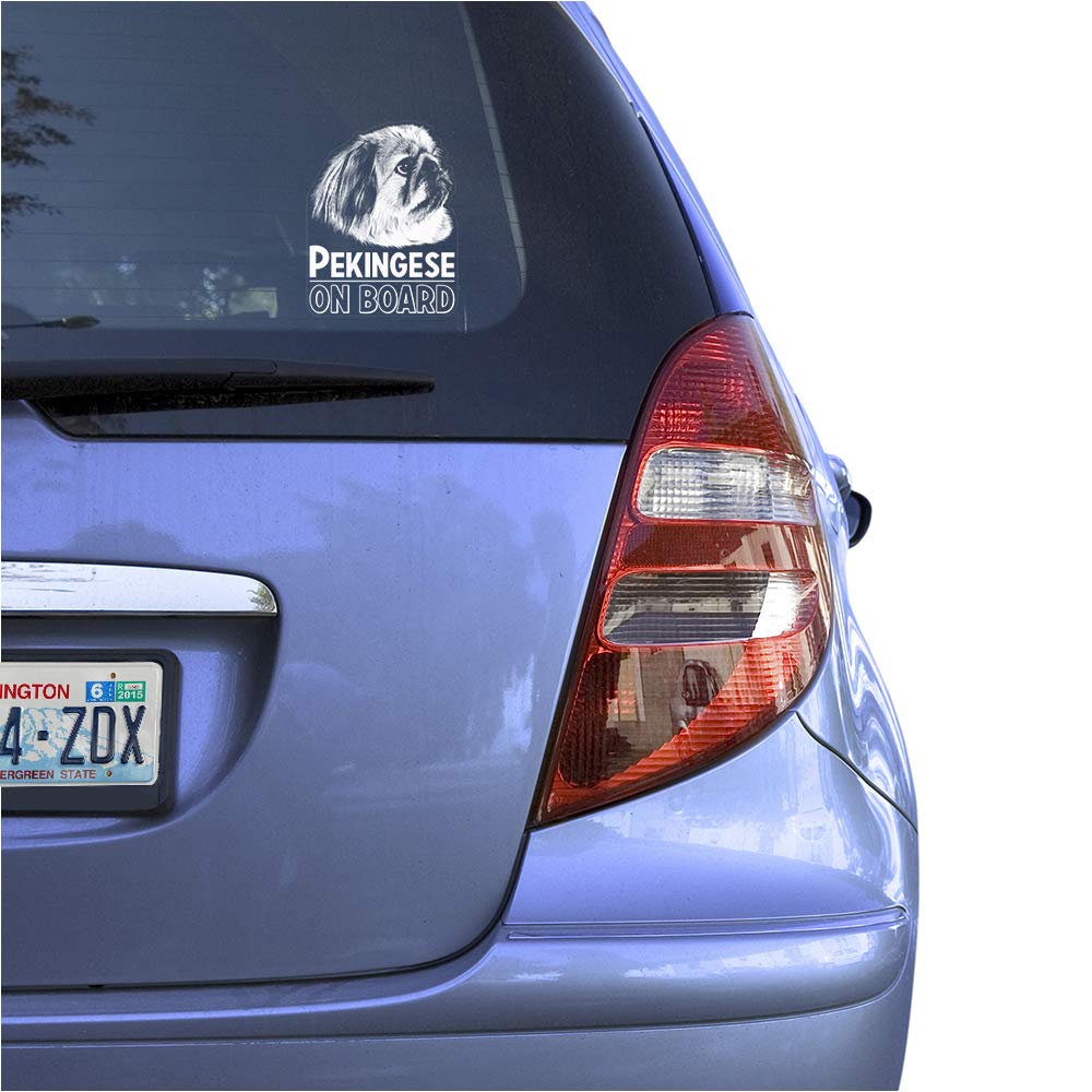 Pekingese Clear Vinyl Decal Sticker for Window, Pekinese Dog Sign Art Print Design