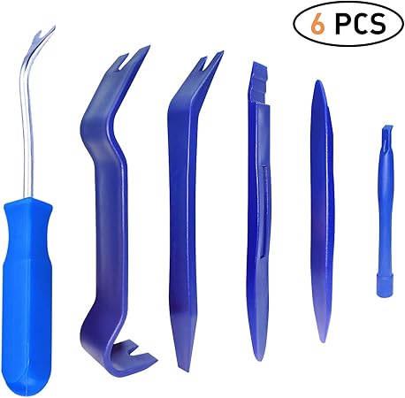 Amazon Manelord 内張り剥がし パネルはがし パワーシード 脱着工具 クリップクランプツール 6点セット ブルー 内張りはがし クリップクランプツール 車 バイク