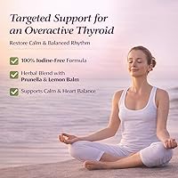 Vista 6 de LIG Thyroid Soothe - Fórmula sin yodo para la tiroides hiperactiva - Apoyo inmunológico - Salud cardíaca y digestiva con bálsamo de limón y flor