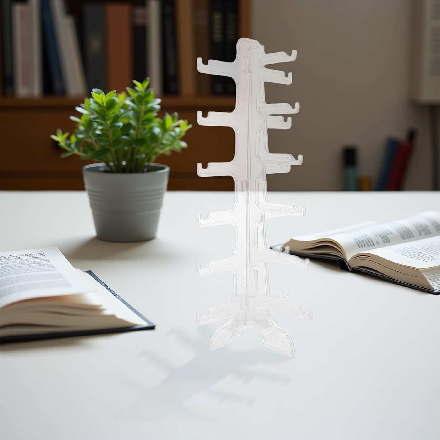 TIDTALEO 3pcs Sunglass Holder : 6-slot Eyeglass Frame Stand | Elegant Design, Space-efficient Adjustable Display Rack for Personal or Retail Use