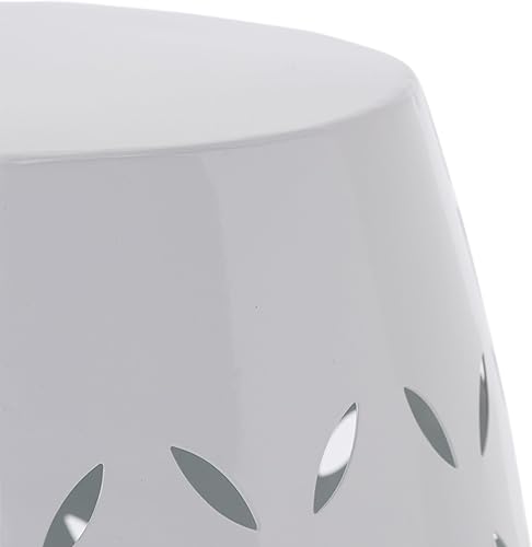 Miniatura 8 de Christopher Knight Home Lilac Outdoor - Mesa auxiliar de hierro de 12 pulgadas, color blanco