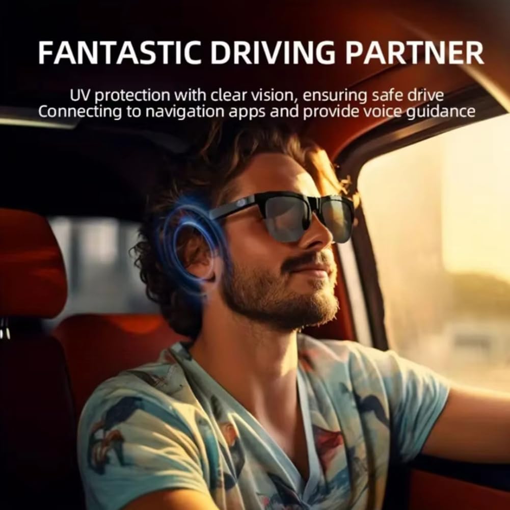 Okulary inteligentne IP4 AI Translation, słuchawki Bluetooth, soczewki ochronne UV, okulary przeciwsłoneczne do uprawiania sportów na świeżym powietrzu