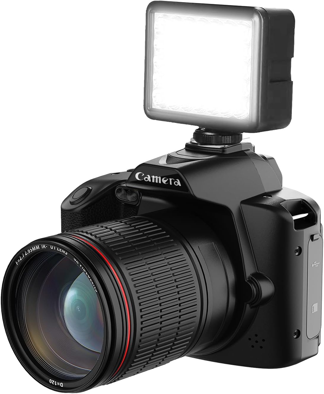 YOUMAXE 4K Digital Camera WiFi Digital Video Camera 64MP Dual Lens 3 Inch IPS Screen 16X Anti-Vibration Zoom Built-in Battery with External Fill Light for Beauty Birthday Festival