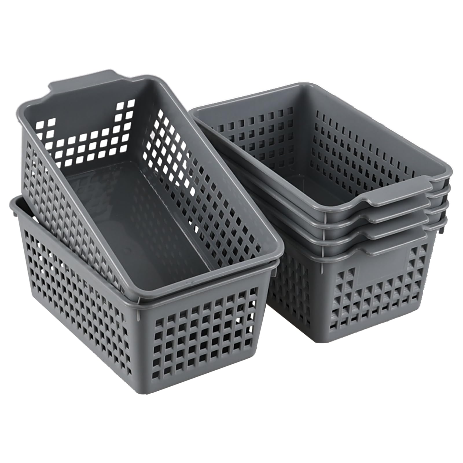 Paquete de 6 cestas de almacenamiento pequeñas con diseño compacto