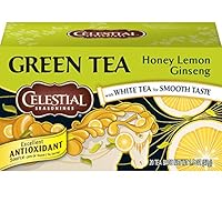 Celestial Seasonings Green Tea, Honey Lemon Ginseng, 20 Count (Pack of 6)