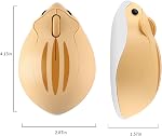 Cute Hamster Mouse,Wireless Mouse 2.4 Ghz 1200 DPI Less Noise Cartoon Animal Shape Portable Optical Mice with USB Receiver for Notebook Windows Computer PC Laptop Gift Kids(Yellow)