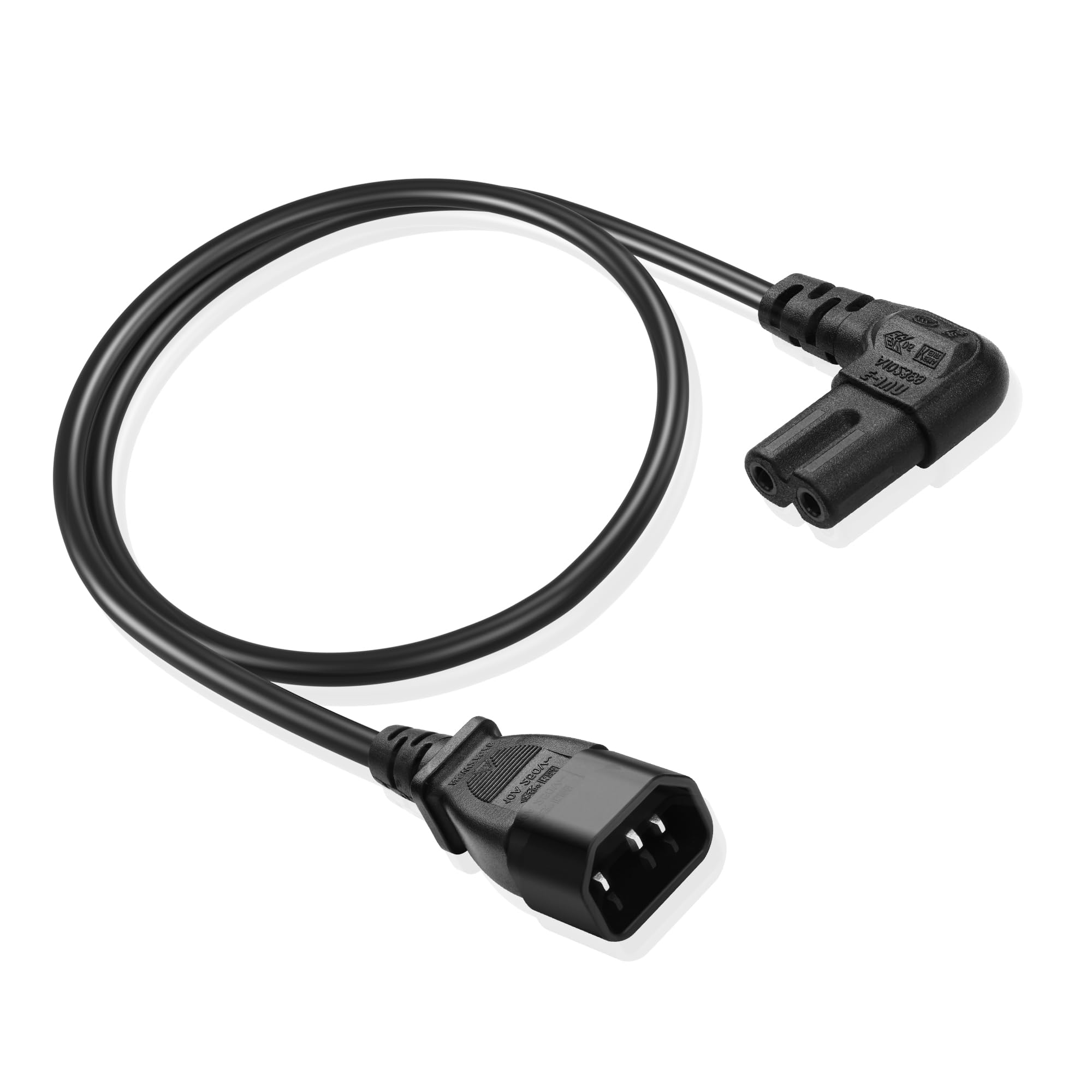 Amazon.com: JSADZKJ 90 Degree IEC 320 C7 to C14 Power Cable C14